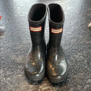 Kids Hunter Starcloud Glitter Rainboots Size 10
